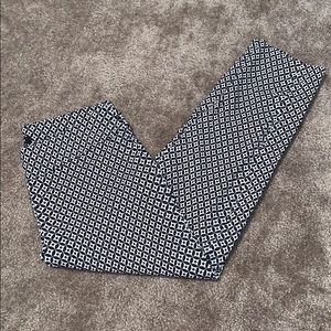 Black and Tan Print Straight Leg Pants